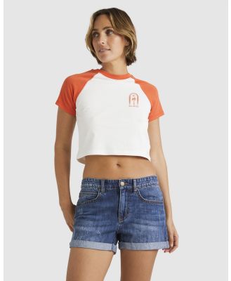 Billabong - Good Times Ringer T Shirt - Cropped tops (SALT CRYSTAL) Good Times Ringer T Shirt