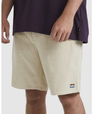 Billabong - Larry Cord   Elasticated Shorts For Men - Chino Shorts (OYSTER) Larry Cord   Elasticated Shorts For Men