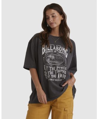 Billabong - Sun Coast   Oversized T Shirt For Women - Tops (WASHED BLACK) Sun Coast   Oversized T Shirt For Women