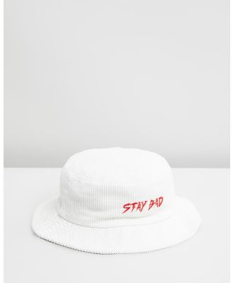 Billy Bones Club - Stay Bad Bucket Hat - Hats (Off White) Stay Bad Bucket Hat