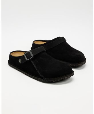 Birkenstock - Lutry Leather Narrow   Unisex - Casual Shoes (Black Suede) Lutry Leather Narrow - Unisex
