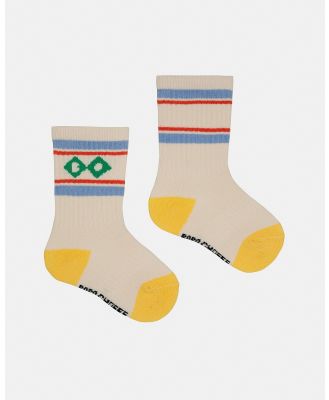 Bobo Choses - Diamond Long Socks   Babies Teens - Crew Socks (White) Diamond Long Socks - Babies-Teens