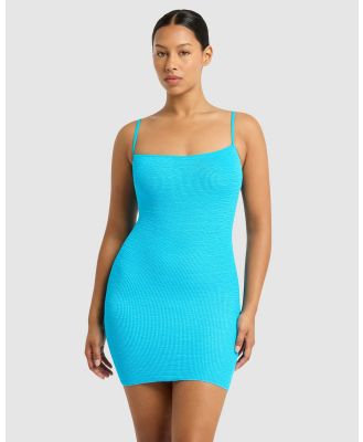 Bond-Eye Swimwear - Paloma Mini Dress - Swimwear (Cyan Recycled) Paloma Mini Dress