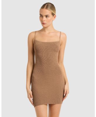 Bond-Eye Swimwear - Paloma Mini Dress - Swimwear (Hazelnut Recycled) Paloma Mini Dress