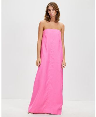 BONDI BORN - Delphi Strapless Maxi Dress - Dresses (Pink) Delphi Strapless Maxi Dress