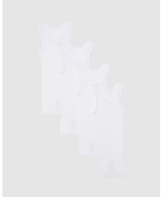 Bonds Baby - Baby Vest 4 Pack - T-Shirts & Singlets (White) Baby Vest 4 Pack