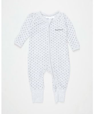 Bonds Baby - Poodelette Zip Wondersuit   Babies - Bodysuits (New Grey Marle & Absolute Steel Spot) Poodelette Zip-Wondersuit - Babies