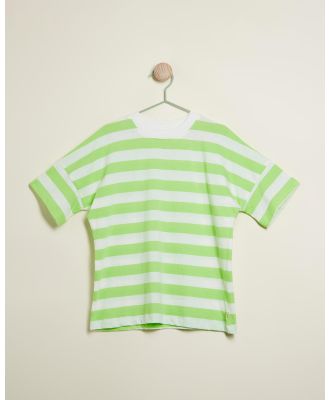 Bonds Kids - Short Sleeve Crew Tee - T-Shirts & Singlets (Stripe 5U9) Short Sleeve Crew Tee