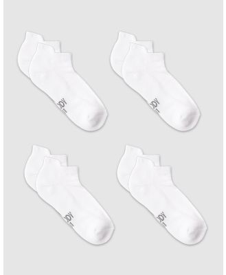 Boody - Boody 4 Pack Men's Sports Socks Men - Underwear & Socks (White) Boody 4-Pack Men's Sports Socks Men
