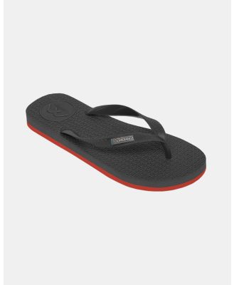 Boomerangz Footwear - Men's Black Red Thongs with arch support and 2 x interchangeable straps - All thongs (Black/Red, White, Red) Men's Black-Red Thongs with arch support and 2 x interchangeable straps