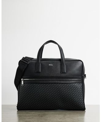 BOSS - Zair Gusset Briefcase - Bags (Black) Zair Gusset Briefcase
