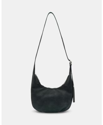 Brie Leon - Everyday Croissant Mini Bag - Handbags (Black Industrial Suede) Everyday Croissant Mini Bag