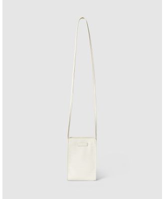 Brie Leon - Paloma Phone Bag - Handbags (White Brushed Croc) Paloma Phone Bag