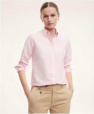 BROOKS BROTHERS - Classic Fit Cotton Oxford Shirt - Shirts & Polos (PINK) Classic Fit Cotton Oxford Shirt