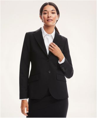 BROOKS BROTHERS - The Essential Brooks Brothers Stretch Wool Jacket - Suits & Blazers (BLACK) The Essential Brooks Brothers Stretch Wool Jacket