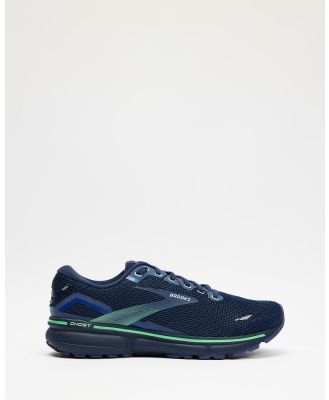 Brooks - Ghost 15   Men's - Outdoor Shoes (Crown Blue, Black & Green) Ghost 15 - Men's