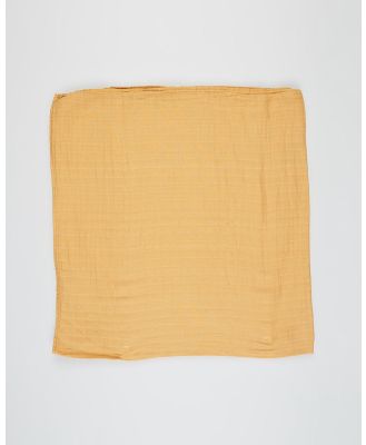 Bubba Bump - Halcyon Bamboo Muslin Wrap - Wraps & Blankets (Mustard) Halcyon Bamboo Muslin Wrap