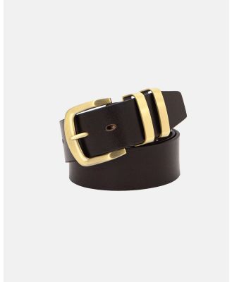 Buckle - Jackaroo Leather Belt - Belts (Brown) Jackaroo Leather Belt