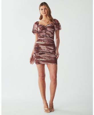 BWLDR - Tiliah Mini Dress - Dresses (Chocolate Marble) Tiliah Mini Dress