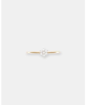 By Charlotte - 14k Gold Crystal Lotus Flower Ring - Jewellery (Gold) 14k Gold Crystal Lotus Flower Ring