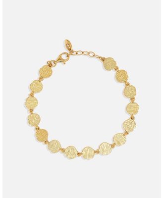 By Charlotte - Gold Woven Light Coin Bracelet - Jewellery (Gold) Gold Woven Light Coin Bracelet