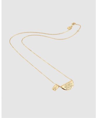 By Charlotte - Lotus and Little Buddha Short Necklace - Jewellery (Gold) Lotus and Little Buddha Short Necklace