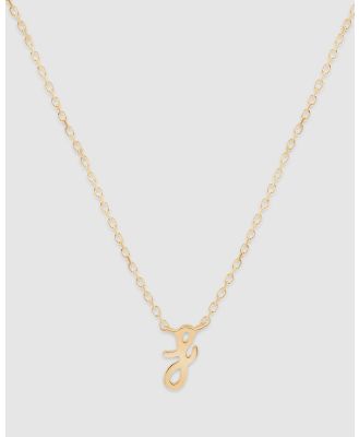 By Charlotte - Love Letter 'F' Necklace - Jewellery (Gold) Love Letter 'F' Necklace