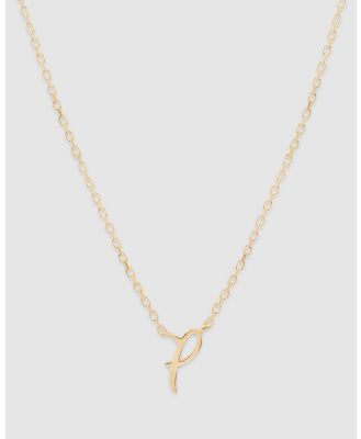 By Charlotte - Love Letter 'P' Necklace - Jewellery (Gold) Love Letter 'P' Necklace