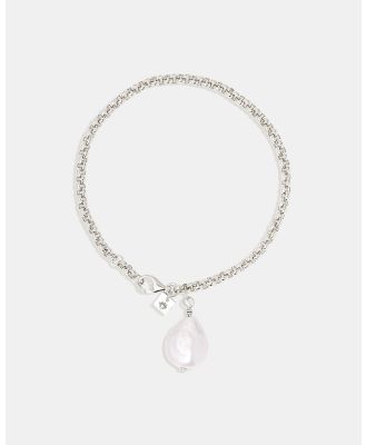 By Charlotte - Silver Embrace Stillness Pearl Bracelet - Jewellery (Silver) Silver Embrace Stillness Pearl Bracelet