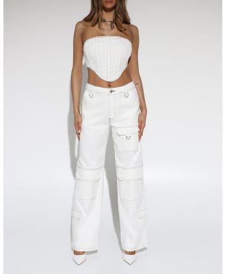 BY.DYLN - Fargo Jeans - Mom Jeans (White) Fargo Jeans