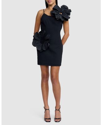 BY JOHNNY. - Frances Flora Mini Dress - Dresses (Black) Frances Flora Mini Dress
