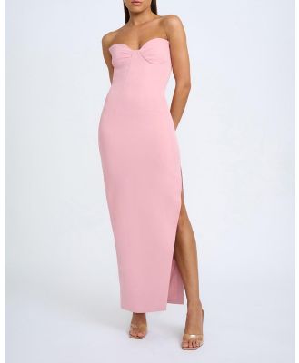BY JOHNNY. - Sahana Shell Shape Strapless Midi Dress - Dresses (Dusty Pink) Sahana Shell Shape Strapless Midi Dress