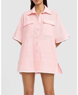BY JOHNNY. - Serena Pocket Sun Shirt - Tops (Dusty Pink) Serena Pocket Sun Shirt