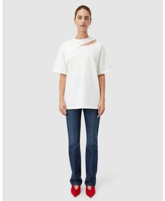 C&M CAMILLA AND MARC - Gianna Cut Out Tee - Tops (Soft White) Gianna Cut Out Tee