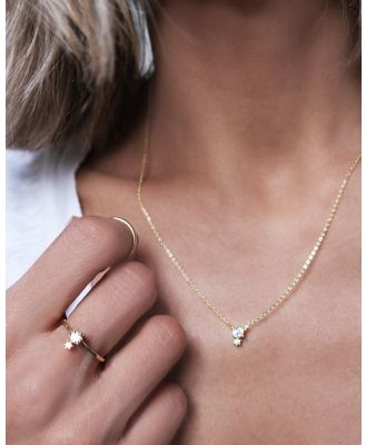 CA Jewellery - Classic Double Stone Necklace Gold - Jewellery (Gold) Classic Double Stone Necklace Gold