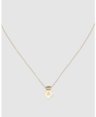 CA Jewellery - Letter A Pendant Necklace Gold - Jewellery (Gold) Letter A Pendant Necklace Gold
