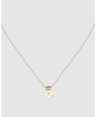 CA Jewellery - Letter B Pendant Necklace Gold - Jewellery (Gold) Letter B Pendant Necklace Gold