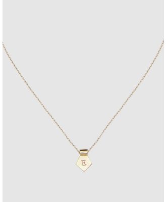 CA Jewellery - Letter E Pendant Necklace Gold - Jewellery (Gold) Letter E Pendant Necklace Gold