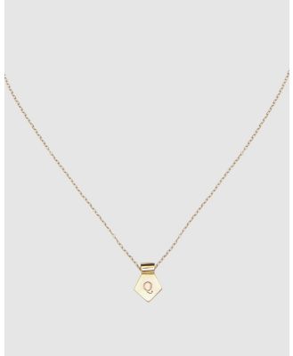 CA Jewellery - Letter Q Pendant Necklace Gold - Jewellery (Gold) Letter Q Pendant Necklace Gold