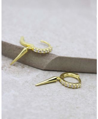 CA Jewellery - Spike Earrings Gold White - Jewellery (Gold) Spike Earrings Gold White