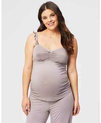 Cake Maternity - Apple Crumble Maternity & Nursing Camisole - Sleepwear (Grey) Apple Crumble Maternity & Nursing Camisole