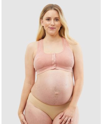 Cake Maternity - Biscotti Wire Free Birthing and Nursing Bra - Crop Tops (Pink) Biscotti Wire Free Birthing and Nursing Bra