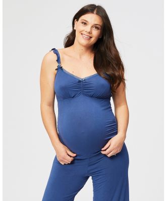 Cake Maternity - Blue Berry Torte Maternity & Nursing Camisole - Sleepwear (Blue) Blue Berry Torte Maternity & Nursing Camisole
