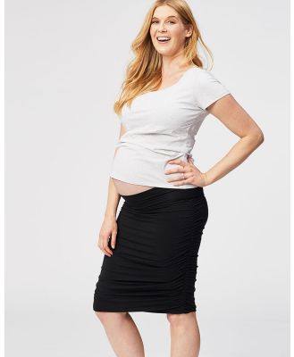 Cake Maternity - Tiramisu Maternity Skirt - Pencil skirts (Black) Tiramisu Maternity Skirt
