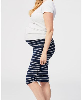 Cake Maternity - Tiramisu Maternity Skirt - Pencil skirts (Navy) Tiramisu Maternity Skirt