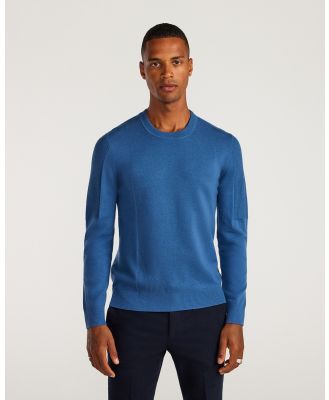 Calibre - Panelled Merino Sweater - Jumpers & Cardigans (Peacock) Panelled Merino Sweater