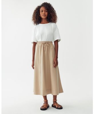 Calli - Bridget Midi Skirt - Skirts (Sand) Bridget Midi Skirt