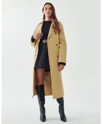 Calli - Oversized Trench - Trench Coats (Sand) Oversized Trench