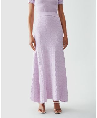 Calli - Quina Midi Skirt - Skirts (Lilac) Quina Midi Skirt