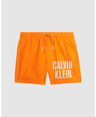 Calvin Klein - Boys Intense Power Swim Trunks - Swimwear (SUN KISSED ORANGE) Boys Intense Power Swim Trunks
